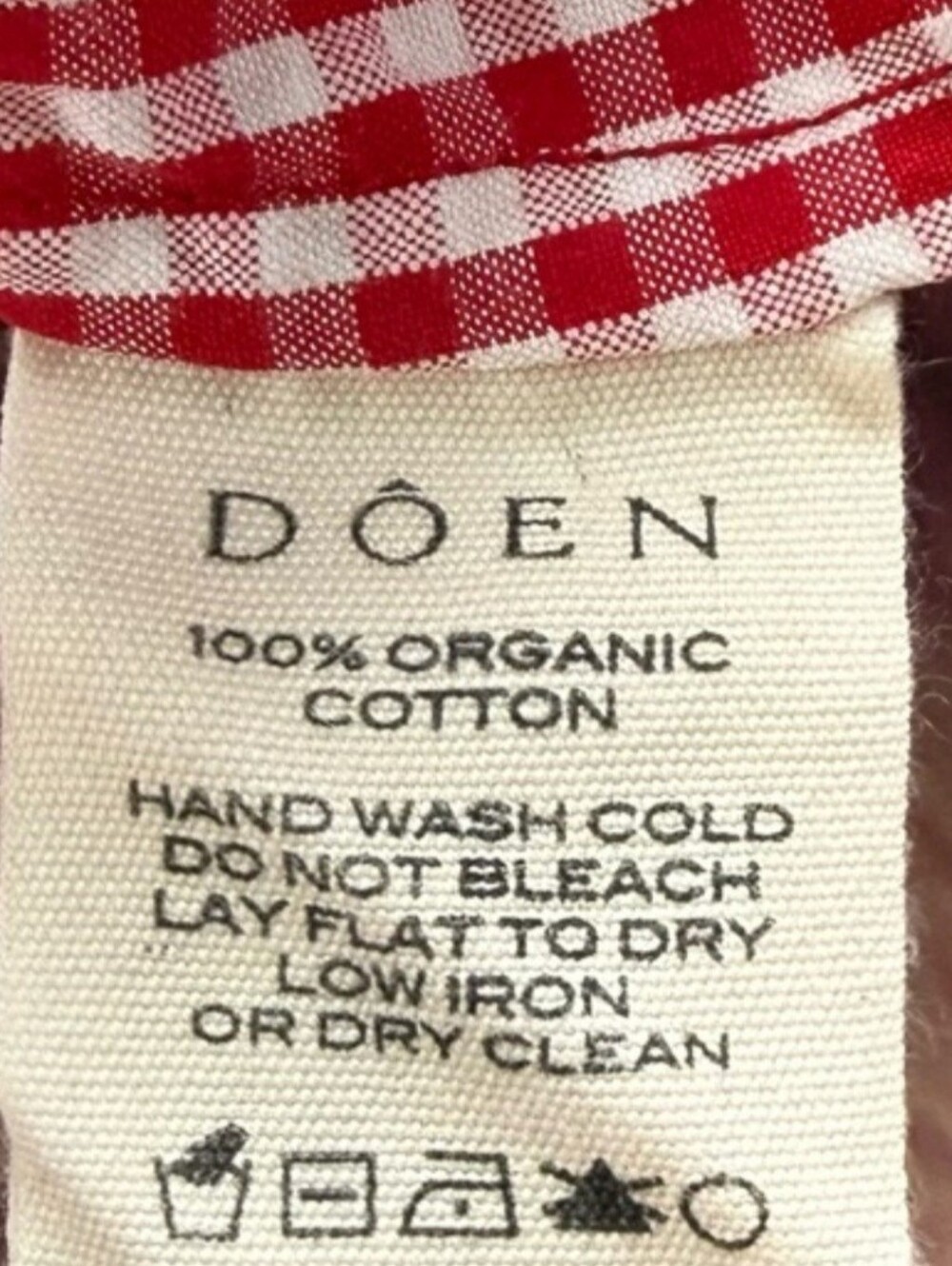 💵Doen Delaney Cotton Bow La Maddelena Red Gingham Maxi Dress Size Medium - Picture 7 of 7